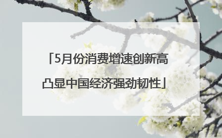 5月份消费增速创新高 凸显中国经济强劲韧性
