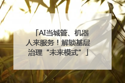 AI当城管、机器人来服务！解锁基层治理“未来模式”