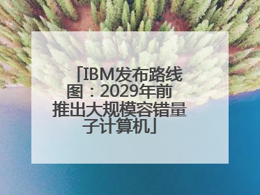 IBM发布路线图：2029年前推出大规模容错量子计算机
